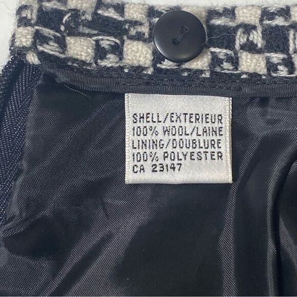 Vintage Talbots 100% Italian Wool Lined Houndstooth Pencil Skirt Women's Size 12 - Picture 13 of 13